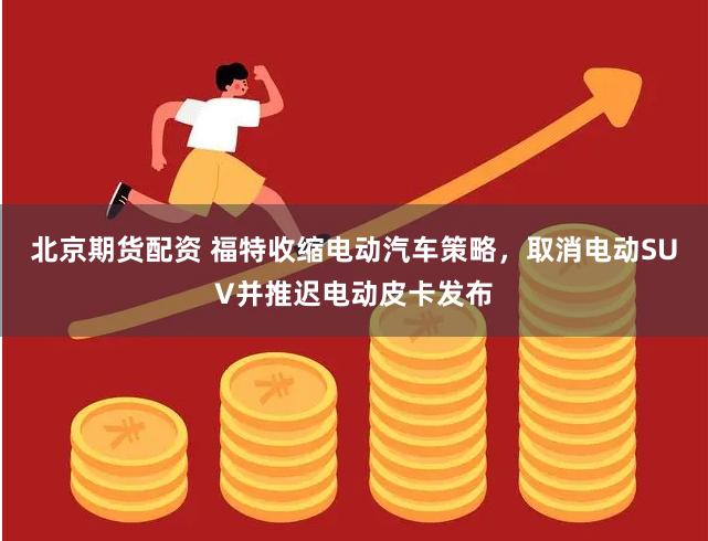 北京期货配资 福特收缩电动汽车策略，取消电动SUV并推迟电动皮卡发布